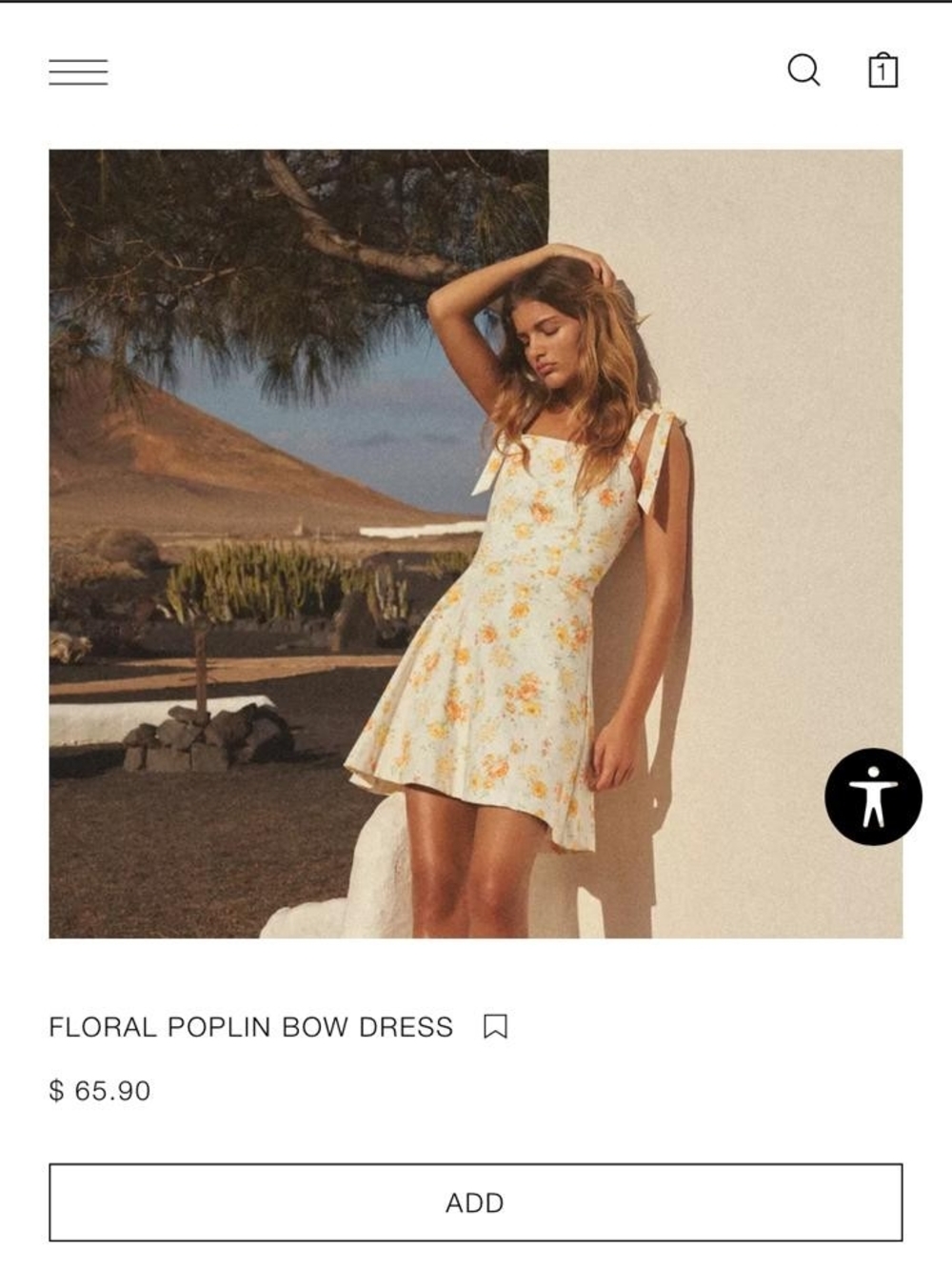 Zara Mini Dress with Yellow Floral Print